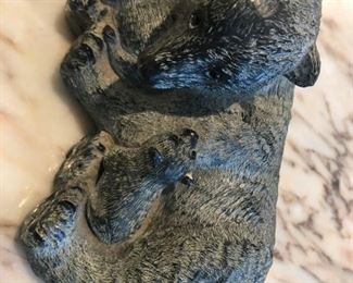 A Wolf Original Two Bears Cuddling - Hand Crafted Soap Stone