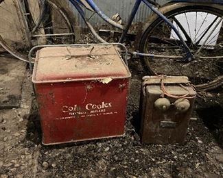 Metal Cola Cooler (Phone Box Kept By Family Member)