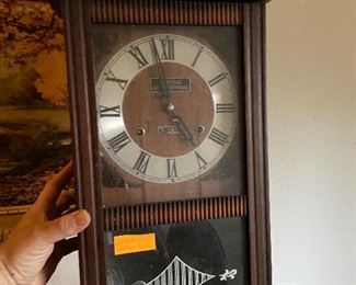 Antique Wooden Wall Clock