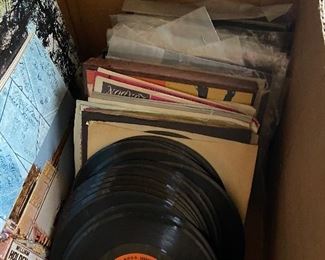 more 45s - records - many in sleeves  - rare ones and common