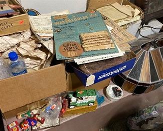 old paper items, and advertising 