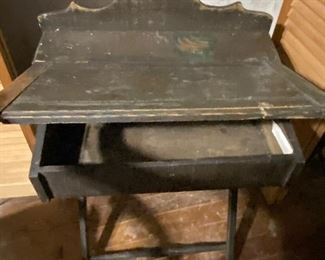 old flip top desk small student style 
