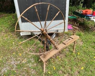 large spinning wheel primitive BIG ONE