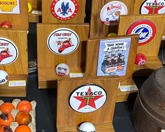 Branded vintage advertising marbles 