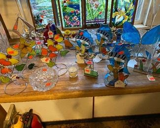 stained glass sun catcher - candle holders - lamps - and more - priced cheap 