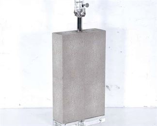 Modernist Reptile Texture Table Lamp W Lucite Base