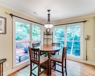 Round Pub-style Table w/ 6 chairs & 1 leaf (photo shows table without leaf) ===> $ 500