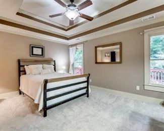 Restoration Hardware-like Queen bed with Iron & Wood Headboard & Footboard ===> $900 / OBO