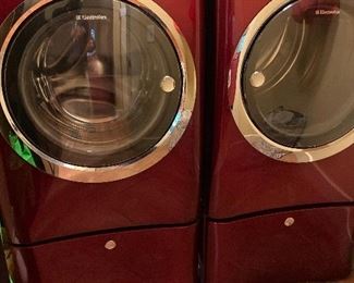 Pair of Electrolux RED washer & Dryer on stands ONLY ===> $900/OBO