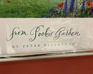 DISNEY Framed "from Pooh's Garden" by Peter Ellenshaw poster ===> $175