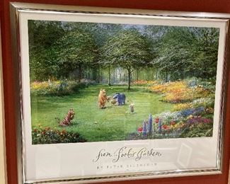 ALT-VIEW: DISNEY Framed "from Pooh's Garden" by Peter Ellenshaw poster ===> $175