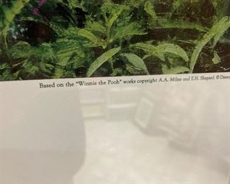 ALT-VIEW: DISNEY Framed "from Pooh's Garden" by Peter Ellenshaw poster ===> $175