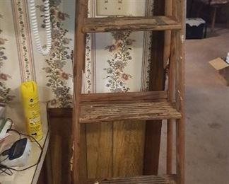 Antique wooden ladder