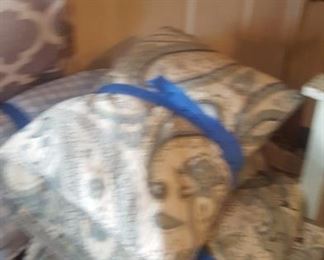 Couch covers with matching pillows,handmade