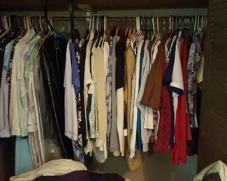Partial of women's clothes,mostly petite