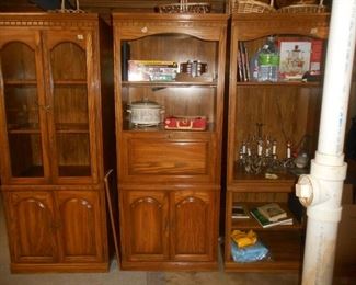 Narrow cabinets to fill with your collectibles...