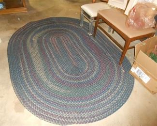 Second large oval braided rug 9' x 6'