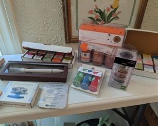 Ink, glitter, embellishments