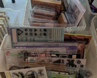 Wooden Rubber and Clear Silicone Stamp sets