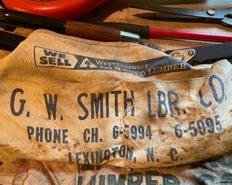 Old G.W. Smith Lumber Apron Lexington, N.C.