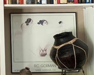 R.C. Gorman Poster Signed Santa Barbara, CA Dec 1982