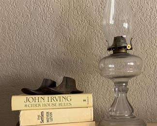 Oil Lamp, Vintage Shoe Forms