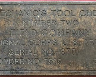 Mechanics Tool Chest US Army