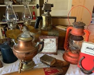 Vintage Lanterns and Oil Lamps