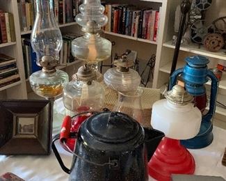 Vintage Lanterns and Oil Lamps