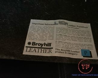 Leather Sofa by BROYHILL