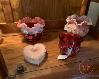 Hand Painted FENTON Glass