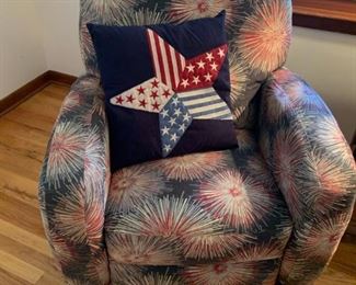 SOUTHERN MOTION Custom Upholstered Push Back Recliner