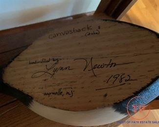 1982 Canvasback Drake-Signed Lynn Newton 1982