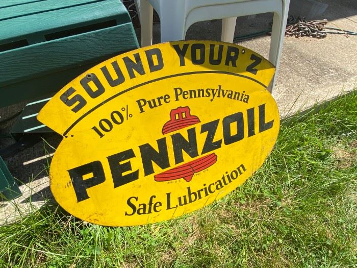 ORIGINAL METAL PENNZOIL SIGN 