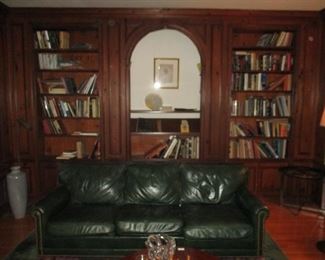 Hunter Green Leather Sofa