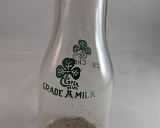 Clover Brand Milk Bottle