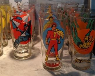 Penguin, Shazam and Aquaman 1976 Pepsi Glasses