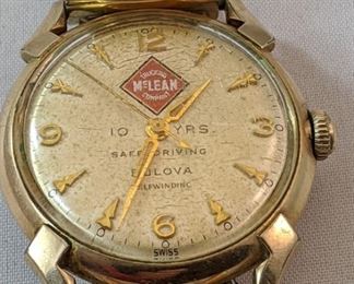 McLean Trucking Bulova Self-winding Watch (runs)