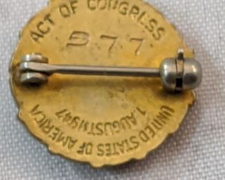 Act of Congress Mother's Pin