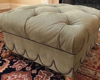 Leather with antique nail head trim