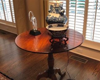 Walnut piecrust table