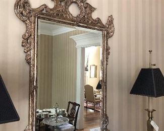 Silver/gold gilt Italian Mirror w/beveled mirror