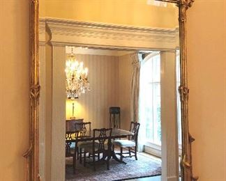 Gold gilt mirror w/beveled mirror