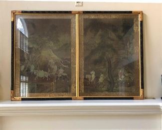 Double framed prints of Chinese Warriors