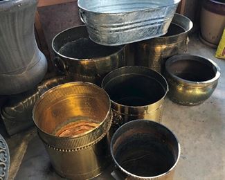Inside - brass pots