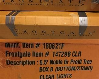 Two Frontgate  9 1/2' Noble fir Christmas Trees