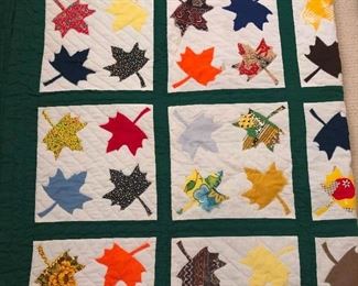 Vintage leaf quilt