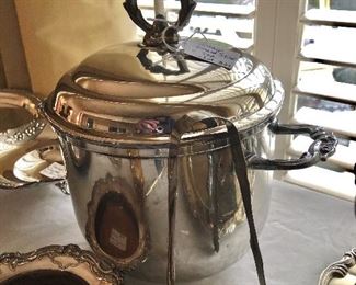 Insulated silver plate ice bucket  