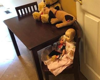 Mahogany child's table and chairs