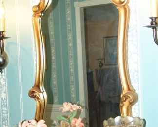 Gold framed mirror